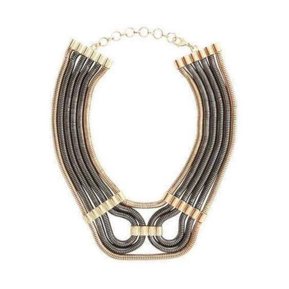 BCBGMAXAZRIA Two-Tone Chain Statement Necklace ( RUNWAY) NWOT